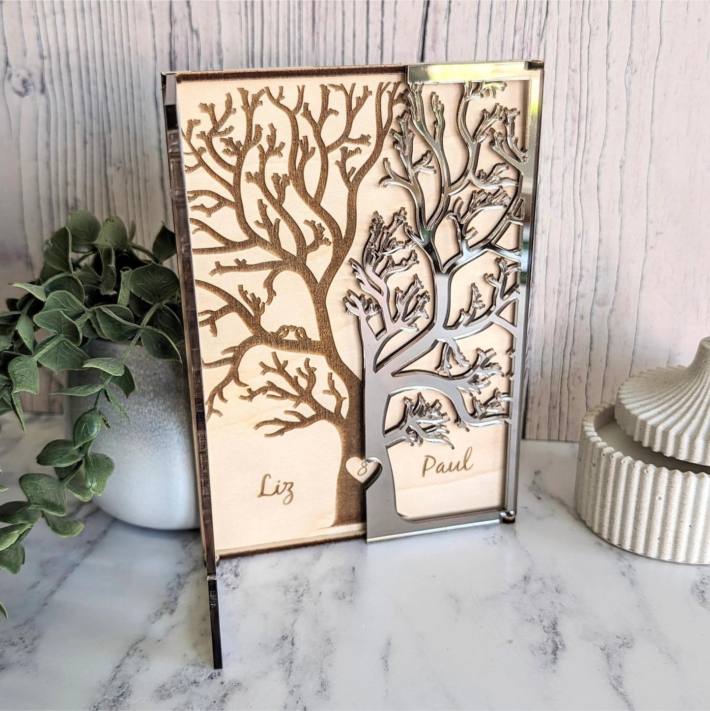 Bronze Wedding Anniversary Card - Tree Anniversary Card