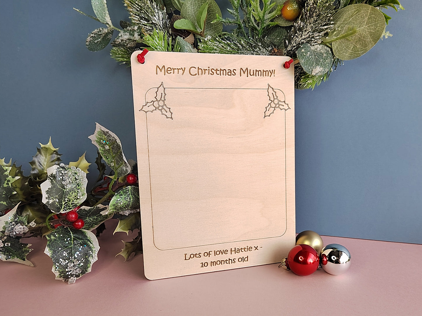 Children's Christmas Drawing Plaque