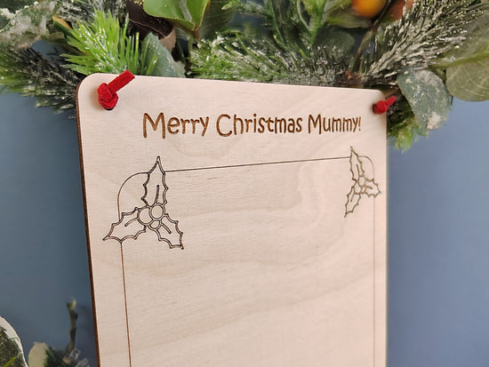 Children's Christmas Drawing Plaque