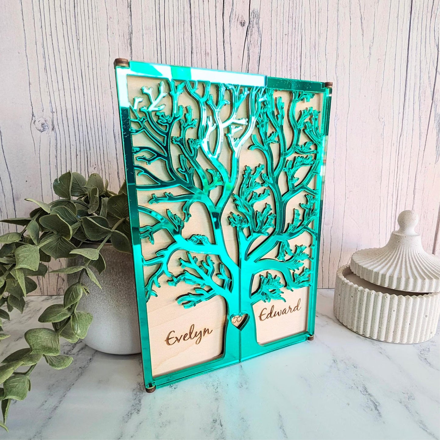 Emerald Wedding Anniversary 55th Wedding Anniversary Card - Tree Anniversary Card