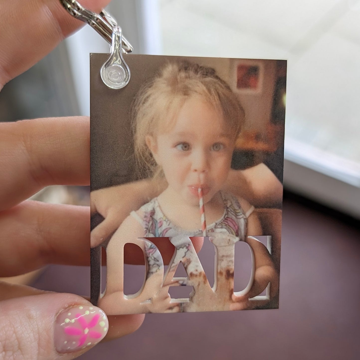 Father's Day Keyring - Acrylic Photo Keyring for Dad