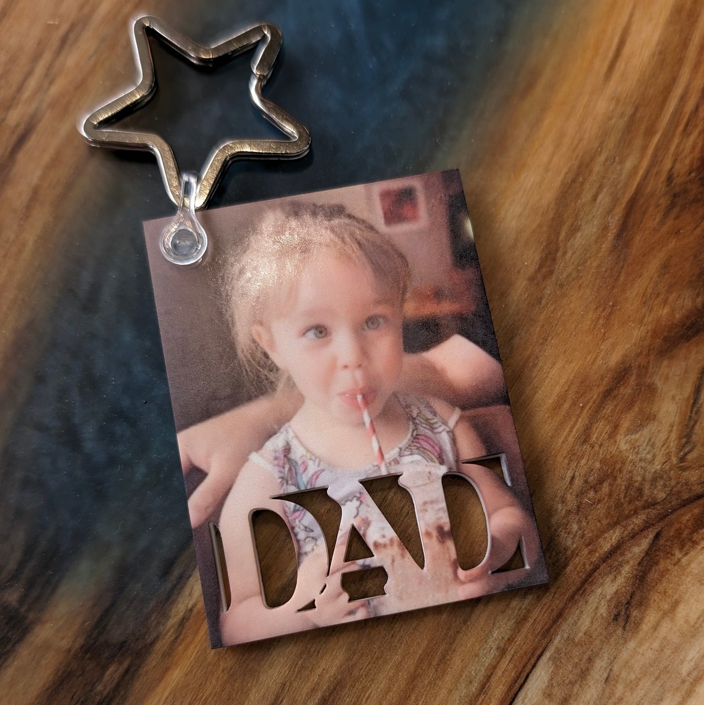 Father's Day Keyring - Acrylic Photo Keyring for Dad