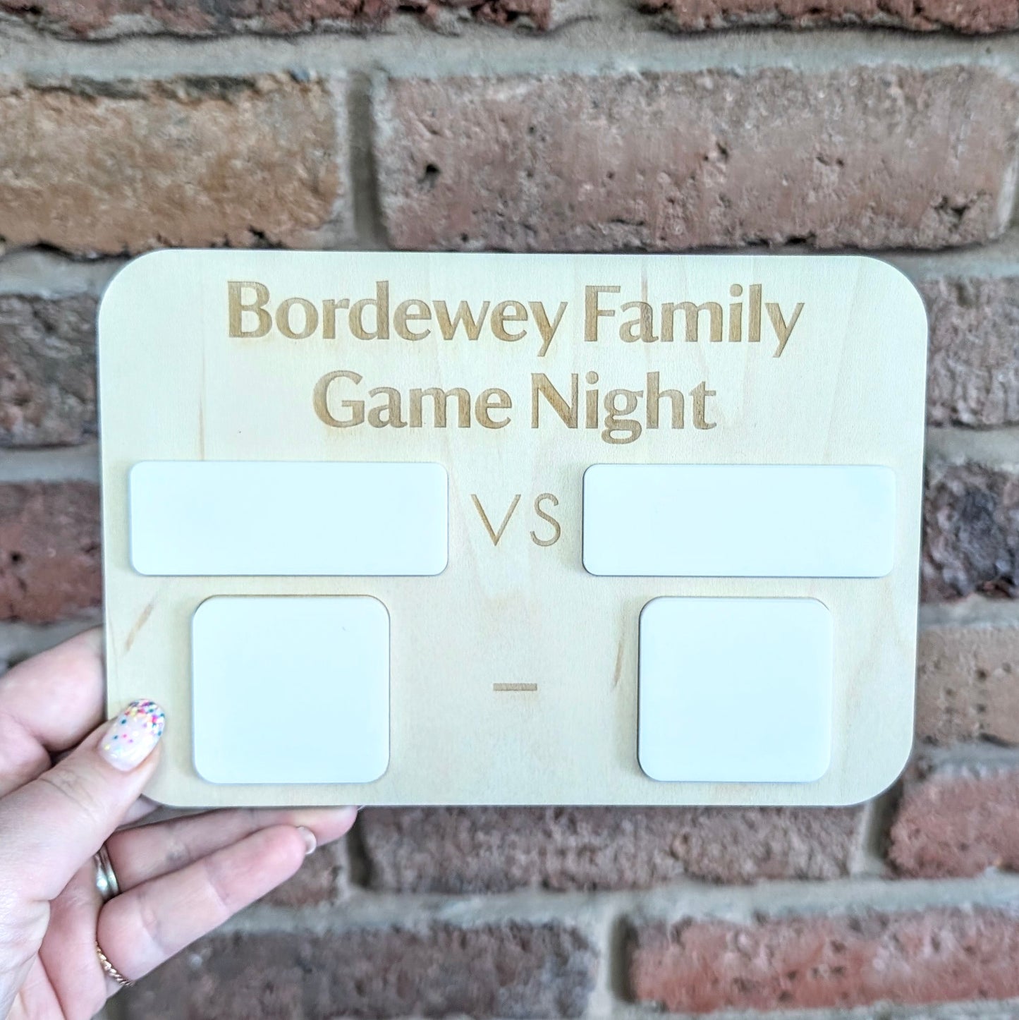 Personalised Game Night Score Board - Reuseable Scoreboard