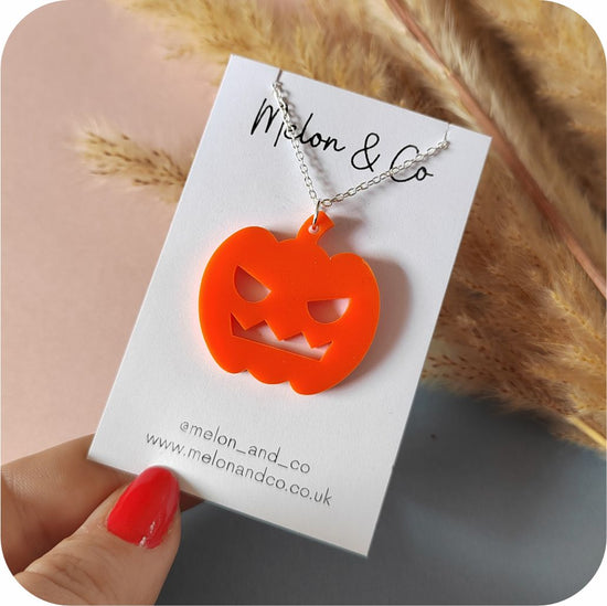 Acrylic Pumpkin Necklace