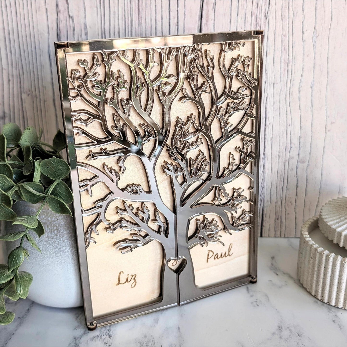 Bronze Wedding Anniversary Card - Tree Anniversary Card