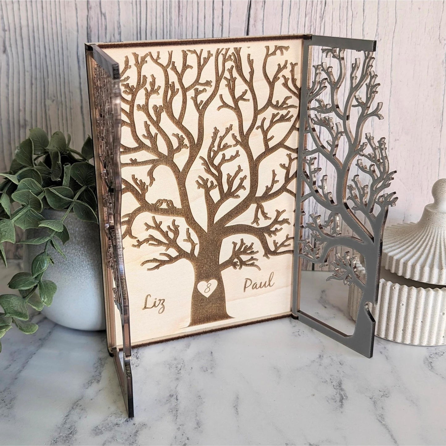 Bronze Wedding Anniversary Card - Tree Anniversary Card