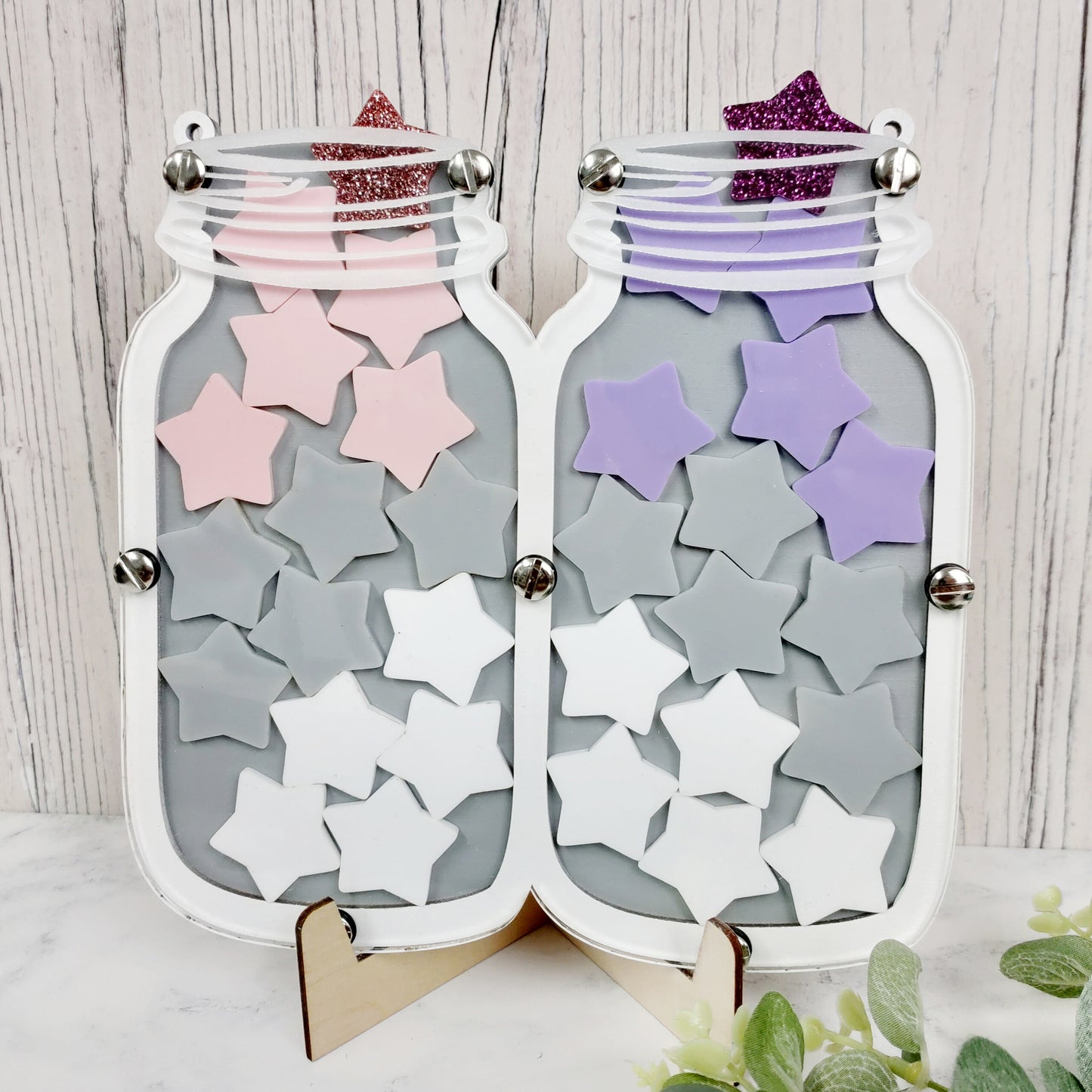 Double Grey and White Reward Jar