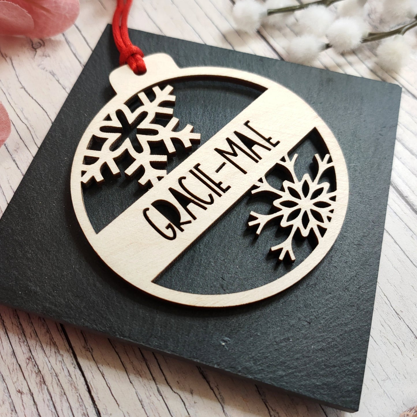 Personalised Snowflake Christmas Bauble