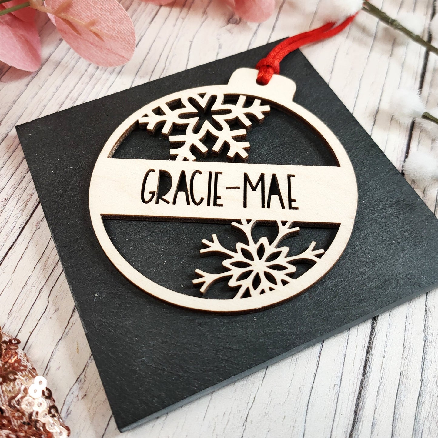 Personalised Snowflake Christmas Bauble