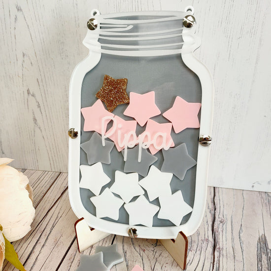 Grey and White Reward Jar