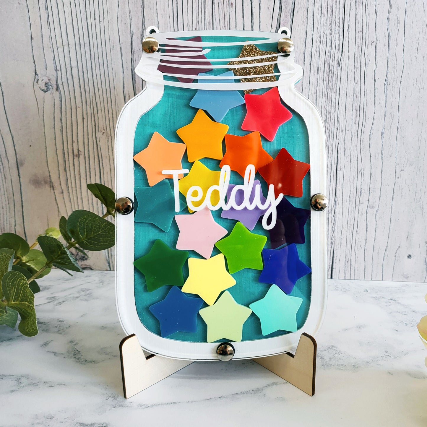 Turquoise and White Reward Jar