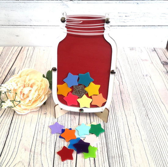 Red and White Reward Jar