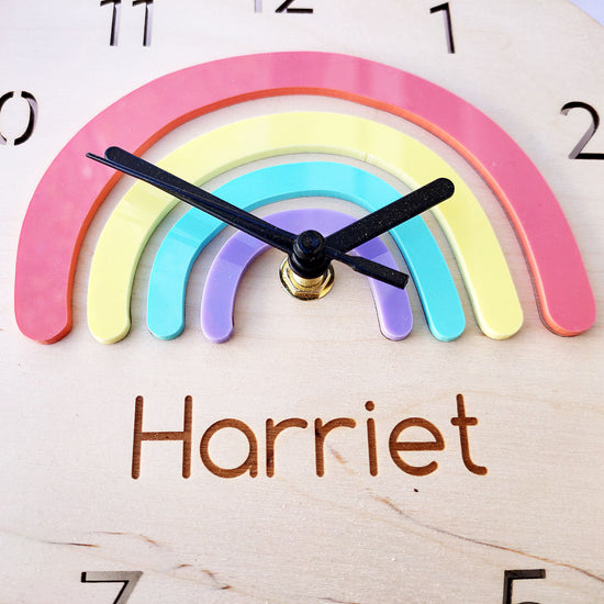 Pastel Rainbow Clock