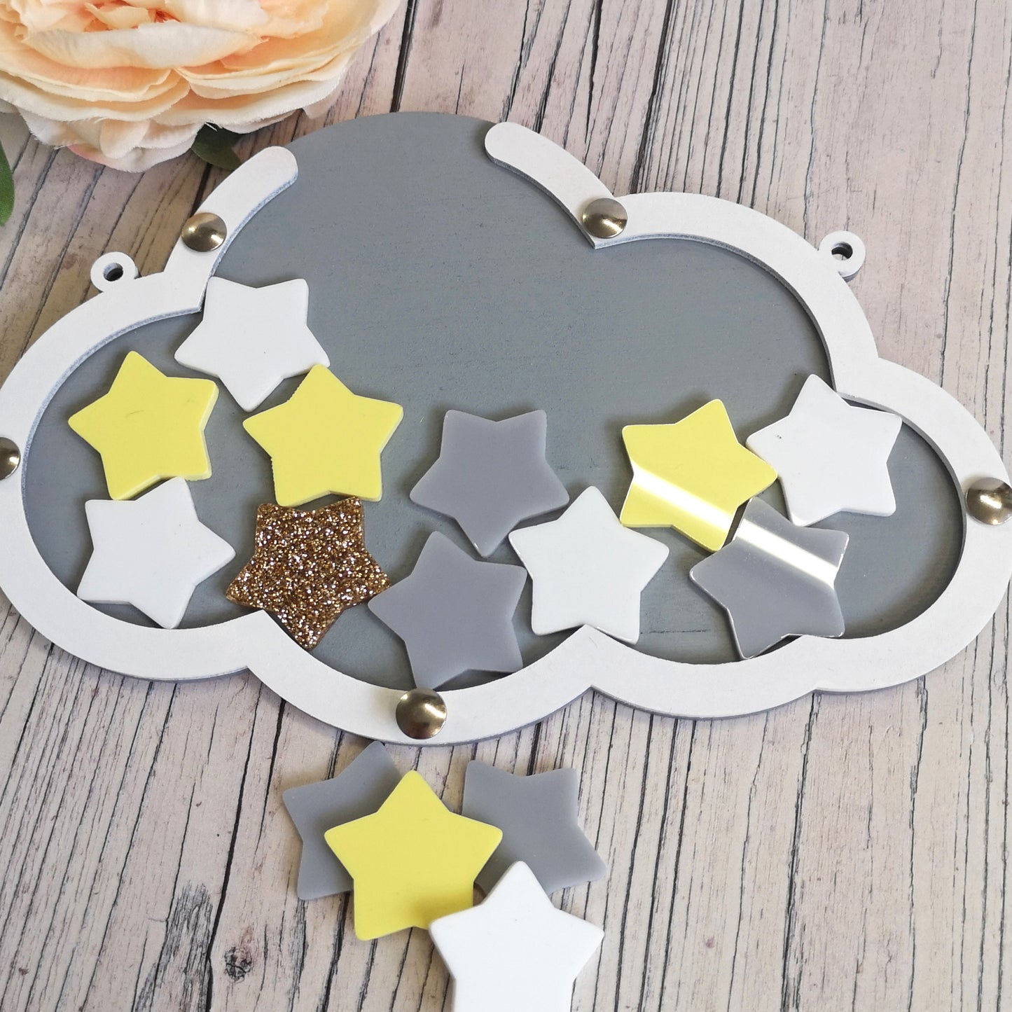 Grey and White Cloud Reward Jar