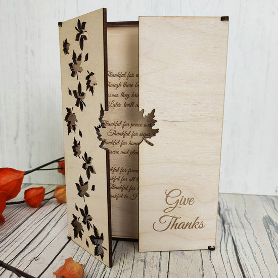 Wooden Engraved Card - Thanksgiving