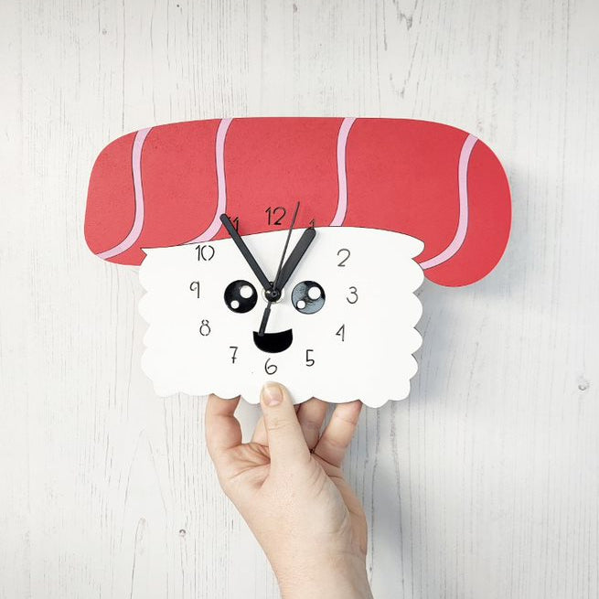 Kawaii Tuna Sushi Wall Clock