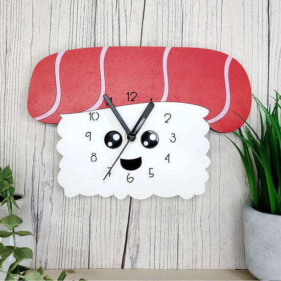 Kawaii Tuna Sushi Wall Clock